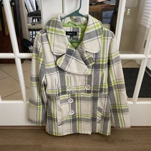 Plaid Pea-coat